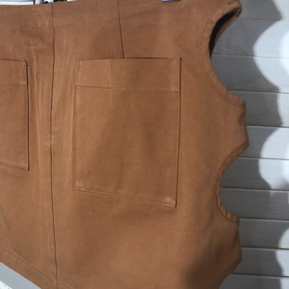 The Ragged Priest Brown Mini Skirt Cut Out Sides Size 8 - Picture 9 of 10